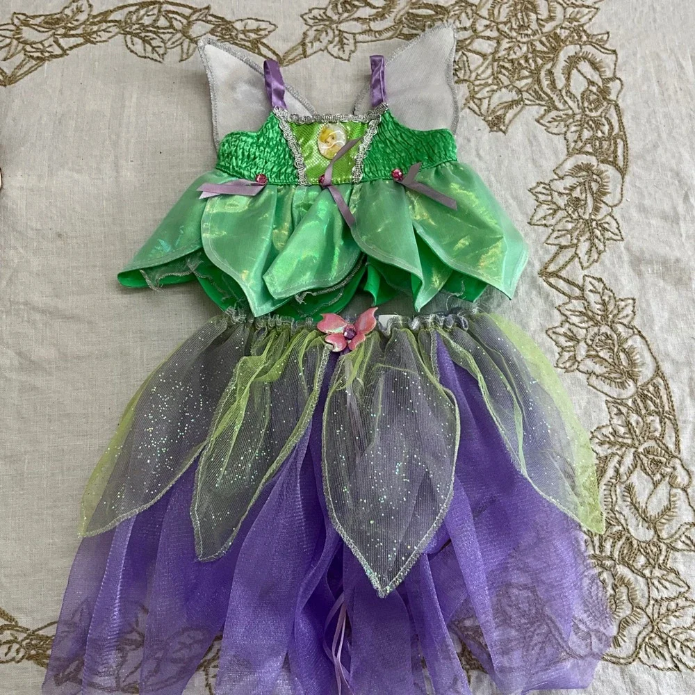Build A Bear Tinkerbell Fairy Outfit Clothes Skirt Butterfly Top
